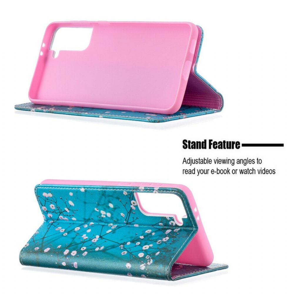 Schutzhülle Für Samsung Galaxy S21 Plus 5G Flip Case Blühende Zweige