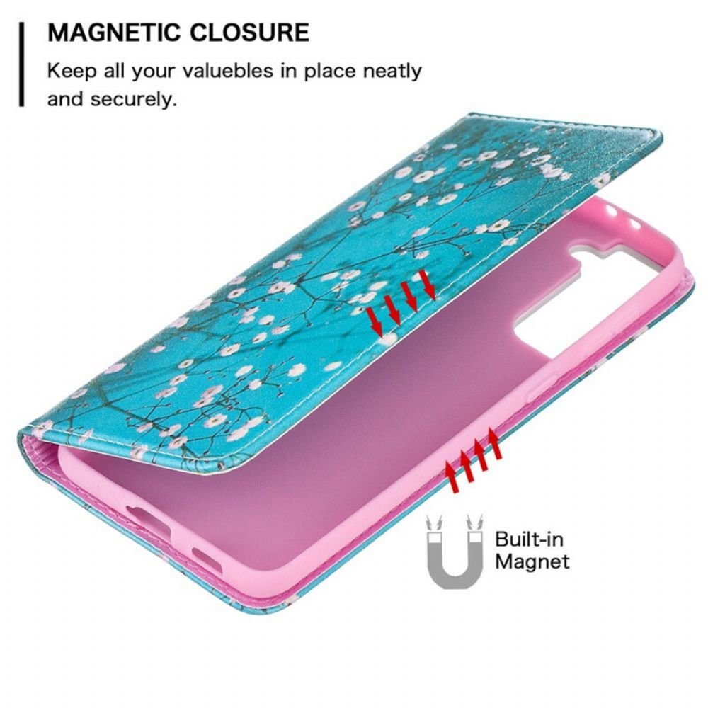 Schutzhülle Für Samsung Galaxy S21 Plus 5G Flip Case Blühende Zweige