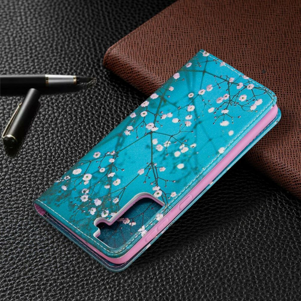 Schutzhülle Für Samsung Galaxy S21 Plus 5G Flip Case Blühende Zweige
