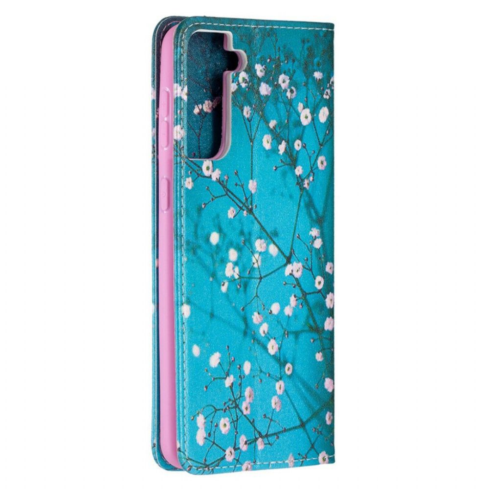 Schutzhülle Für Samsung Galaxy S21 Plus 5G Flip Case Blühende Zweige