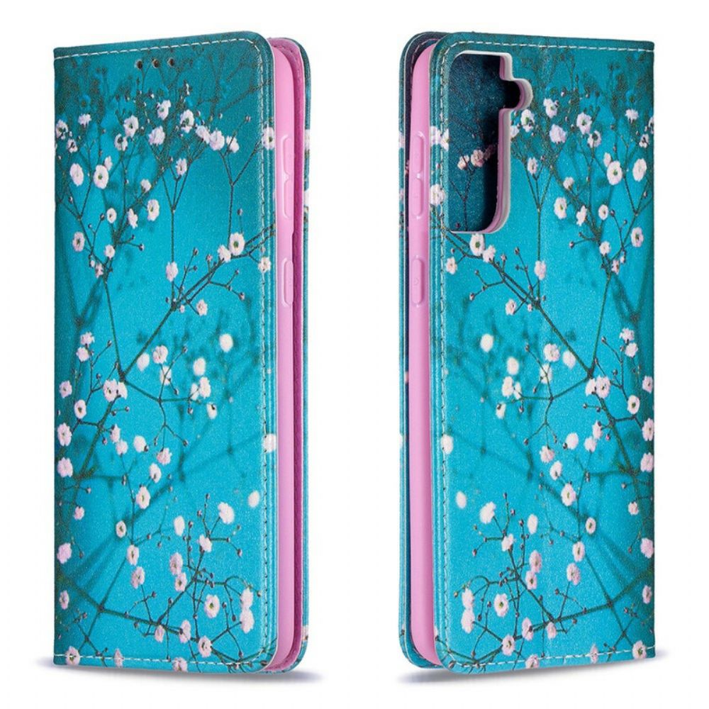Schutzhülle Für Samsung Galaxy S21 Plus 5G Flip Case Blühende Zweige
