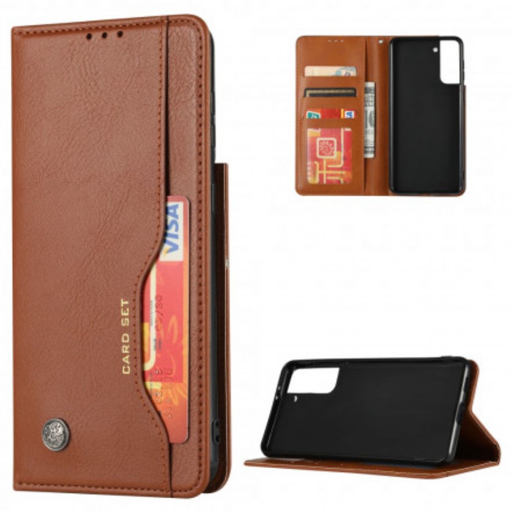 Schutzhülle Für Samsung Galaxy S21 Plus 5G Flip Case Kartenetui Aus Kunstleder