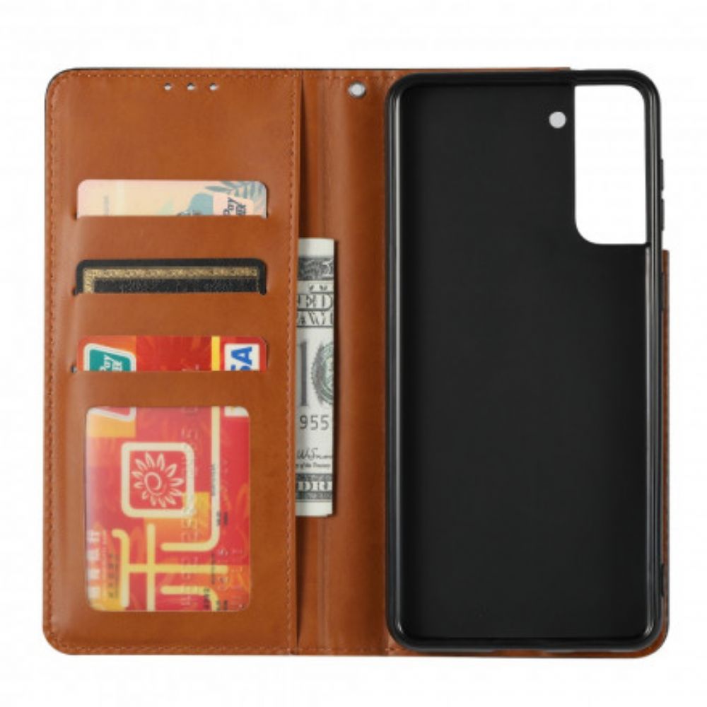 Schutzhülle Für Samsung Galaxy S21 Plus 5G Flip Case Kartenetui Aus Kunstleder