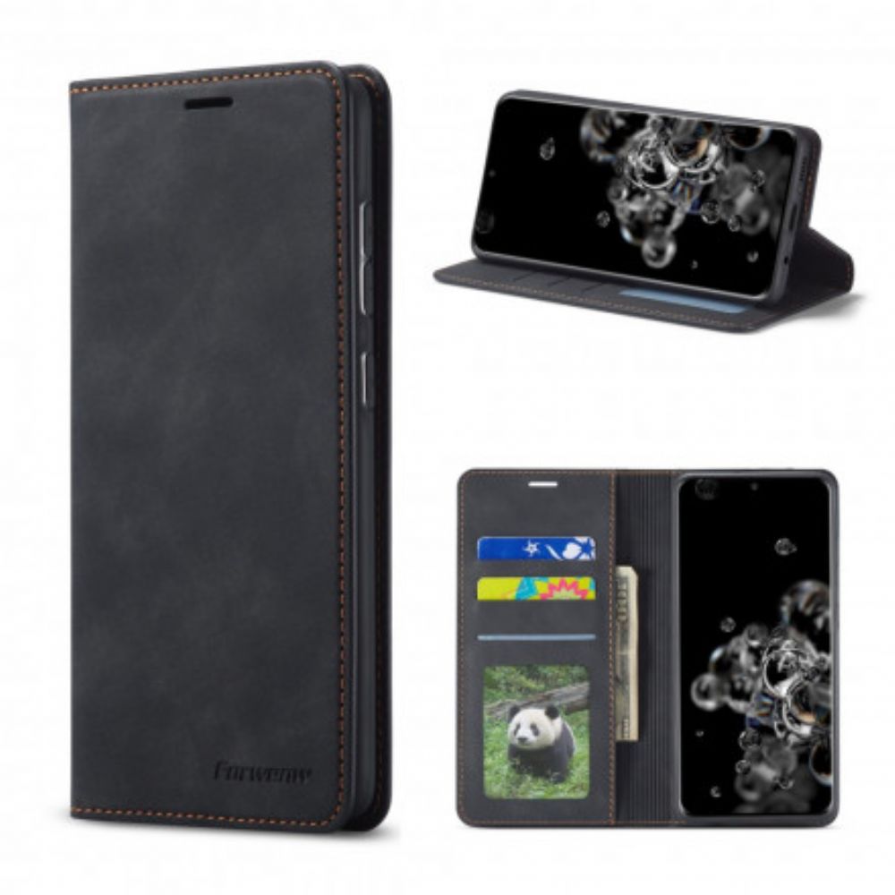 Schutzhülle Für Samsung Galaxy S21 Plus 5G Flip Case Ledereffekt Vorderw