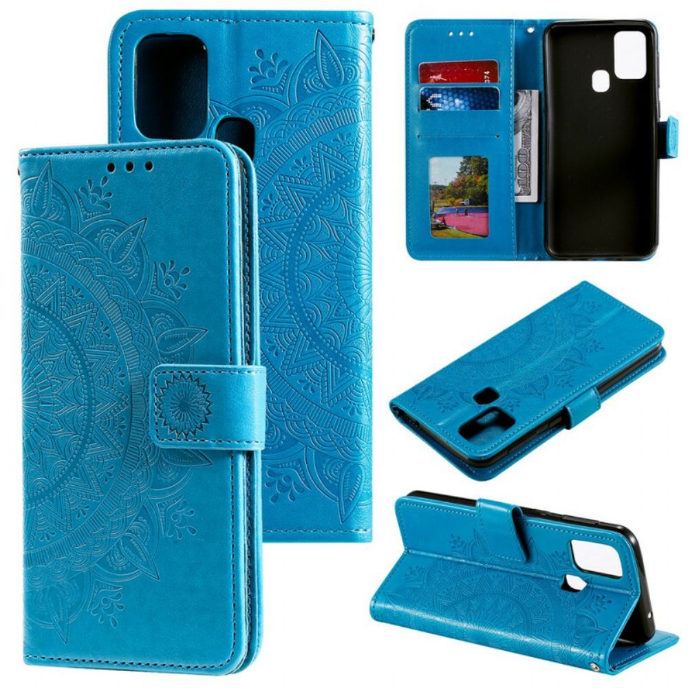 Flip Case Für Samsung Galaxy M21 Sonnen-mandala