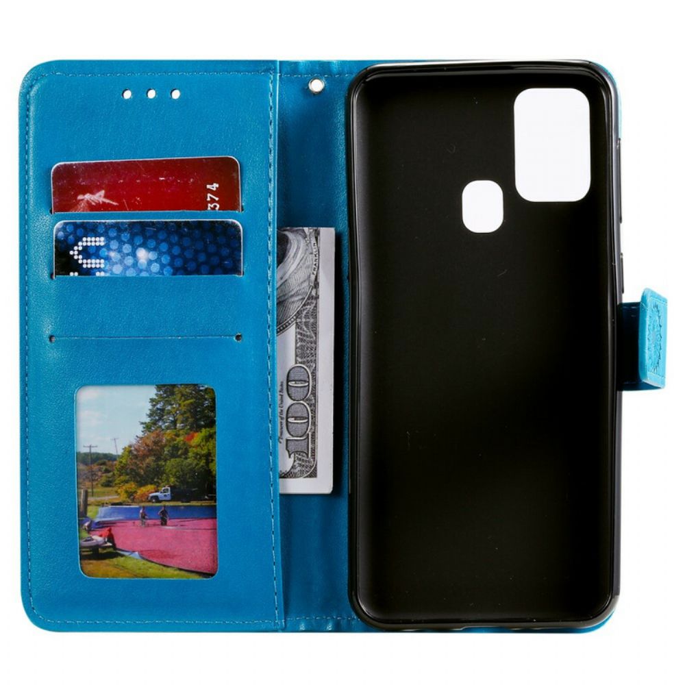 Flip Case Für Samsung Galaxy M21 Sonnen-mandala