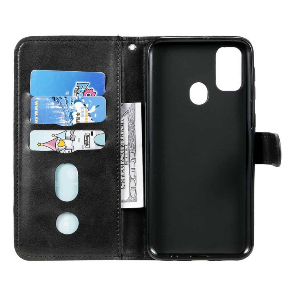 Lederhüllen Für Samsung Galaxy M21 Vintage Geldbörse