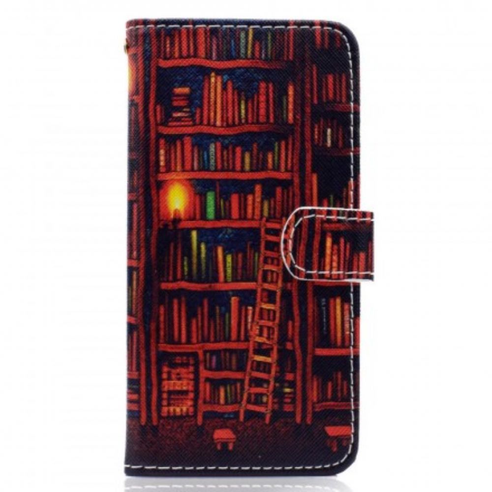 Flip Case Für Huawei Y5 2018 Bibliothek