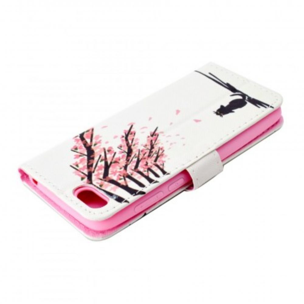 Flip Case Für Huawei Y5 2018 Rosa Äste