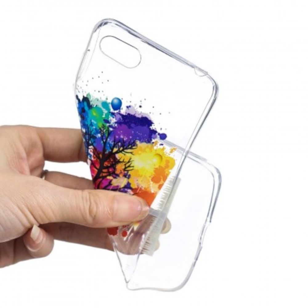 Hülle Für Huawei Y5 2018 Transparenter Aquarellbaum
