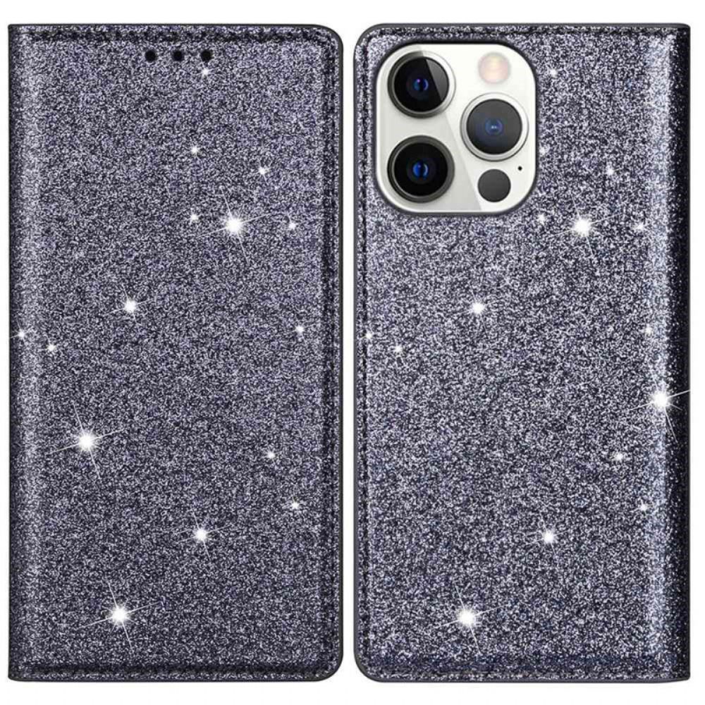Flip Case iPhone 16 Pro Glitzer