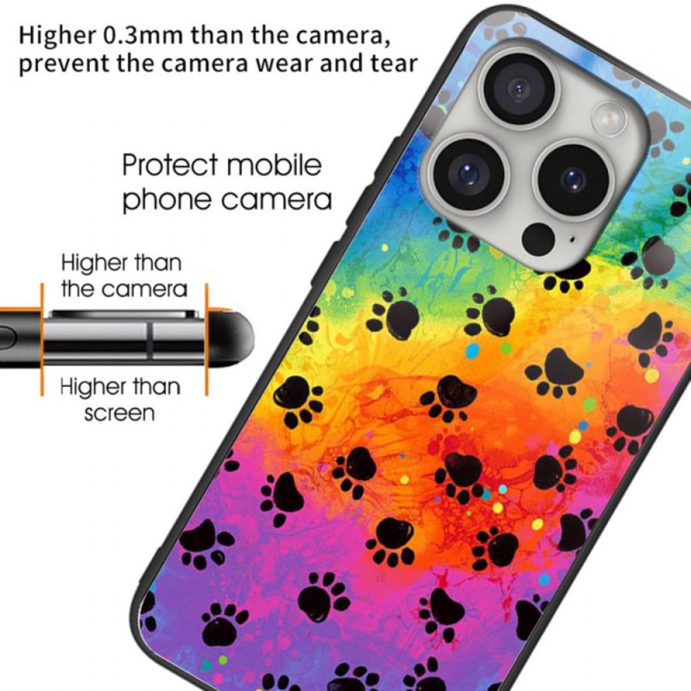 Hülle Für iPhone 16 Pro Fingerabdrücke Aus Gehärtetem Glas