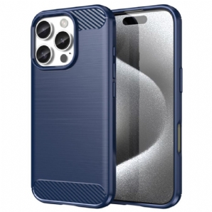 Hülle iPhone 16 Pro Handyhülle Gebürstete Kohlefaser