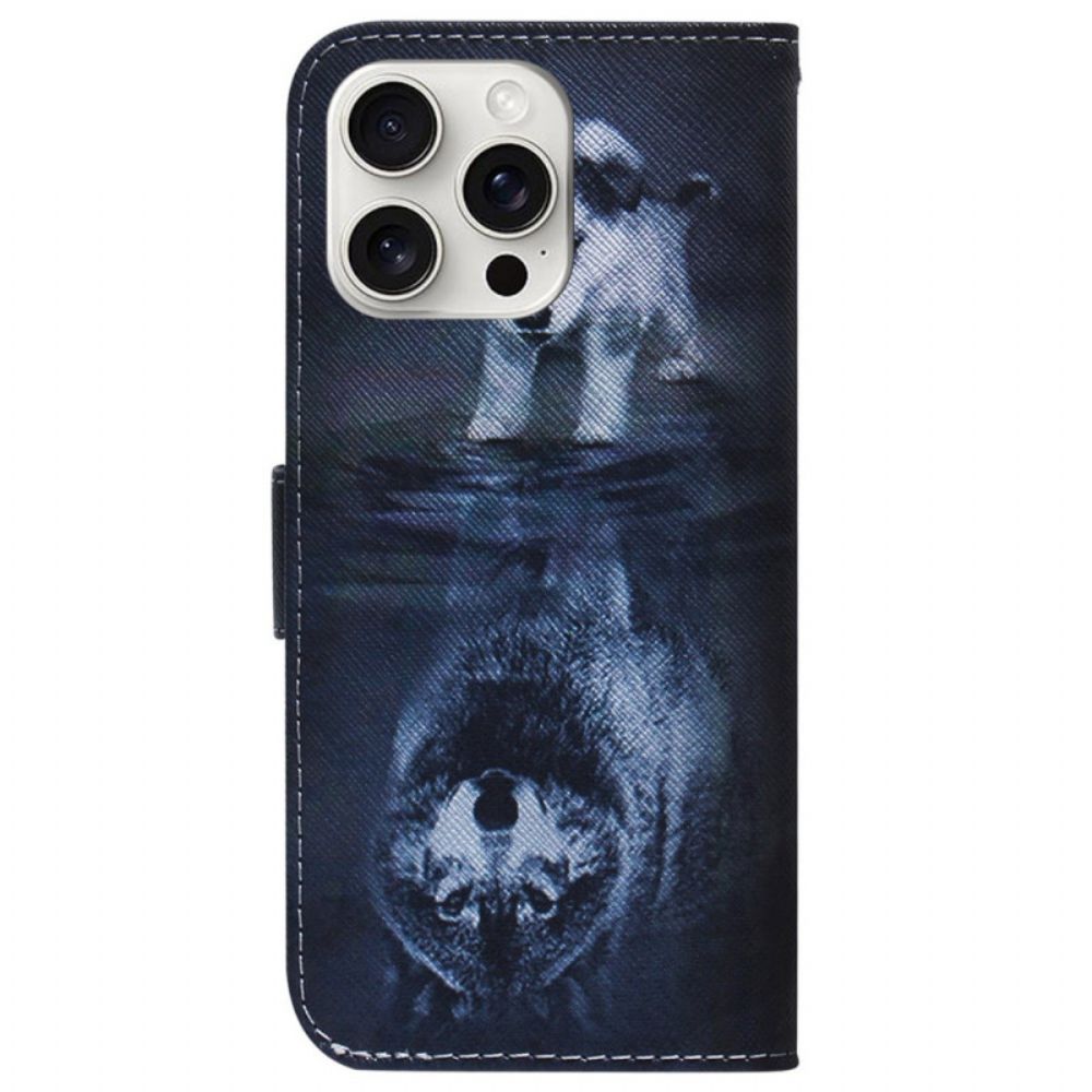 Lederhüllen iPhone 16 Pro Handyhülle Welpentraum