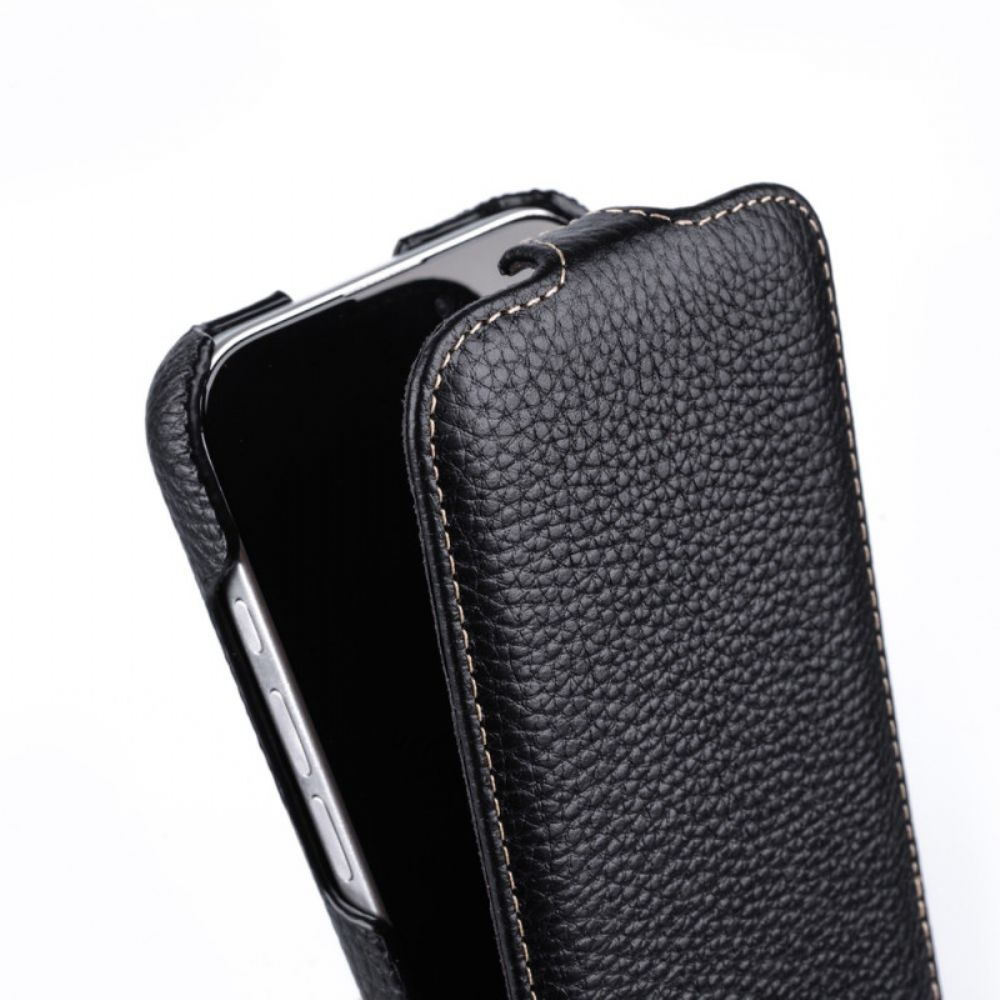 Lederhüllen iPhone 16 Pro Vertikale Melkco-klappe