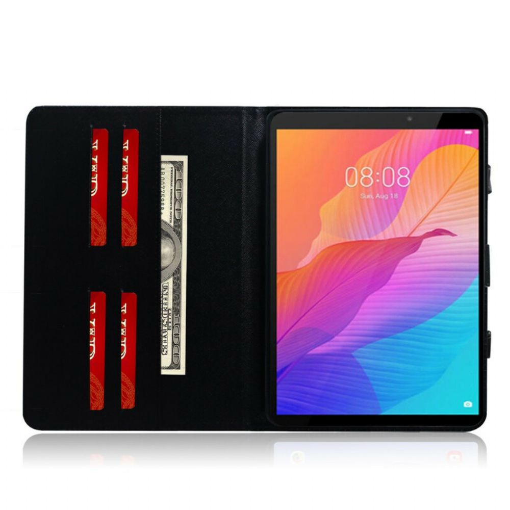 Lederhüllen Für Huawei MatePad T 8 Katzenaugen Mit Henkel