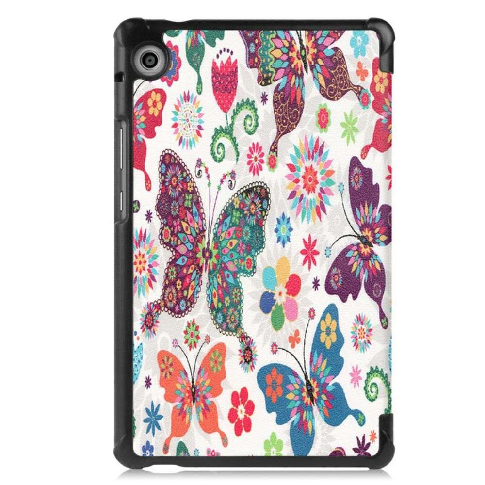 Schutzhülle Für Huawei MatePad T 8 Retro Schmetterlinge Und Blumen