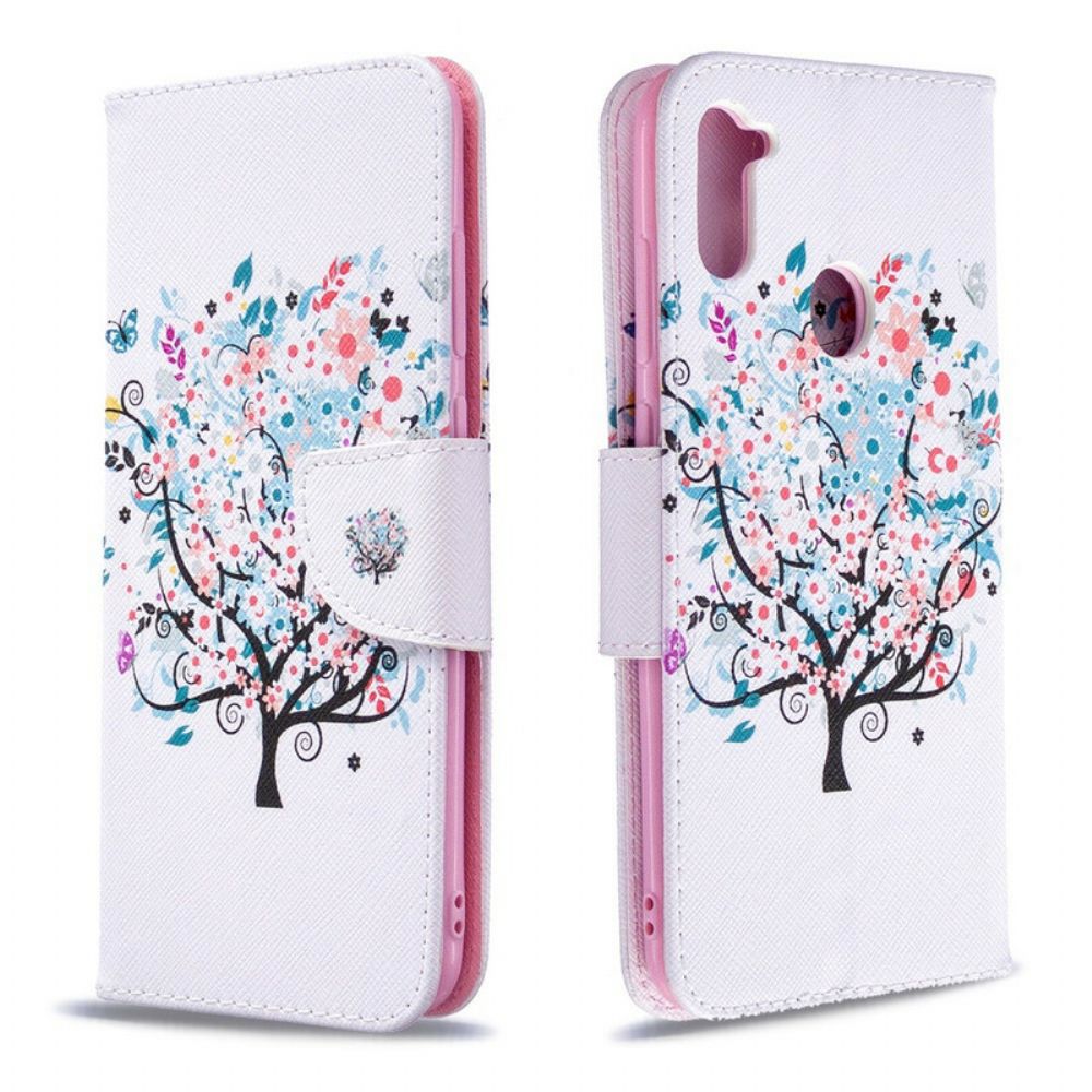 Flip Case Für Samsung Galaxy M11 Blumiger Baum