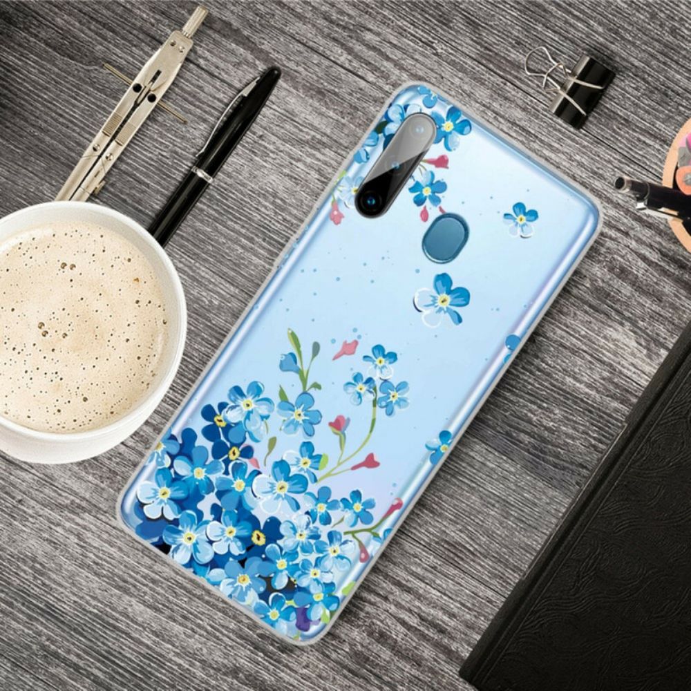 Handyhülle Für Samsung Galaxy M11 Blaue Blumen