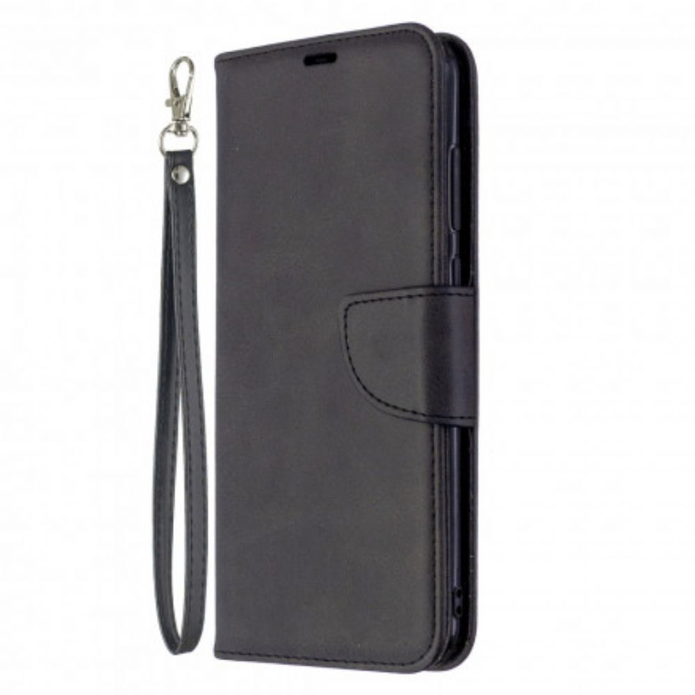 Lederhüllen Für Samsung Galaxy M11 Flip Case Glatte Schräge Klappe