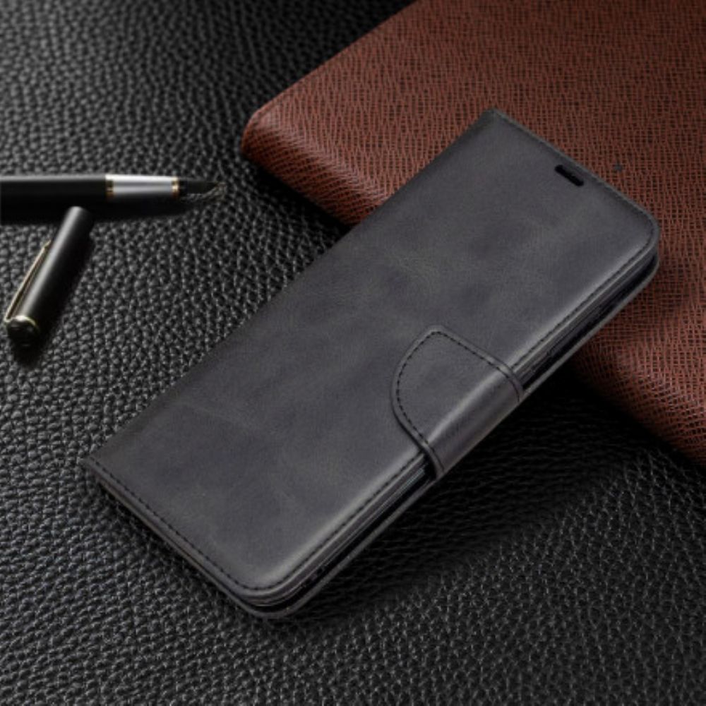 Lederhüllen Für Samsung Galaxy M11 Flip Case Glatte Schräge Klappe