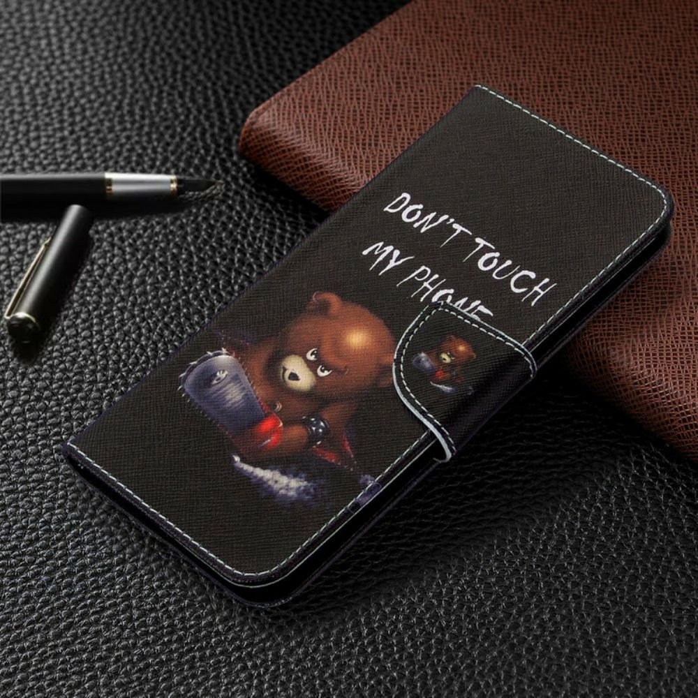 Lederhüllen Für Samsung Galaxy M11 Gefährlicher Bär