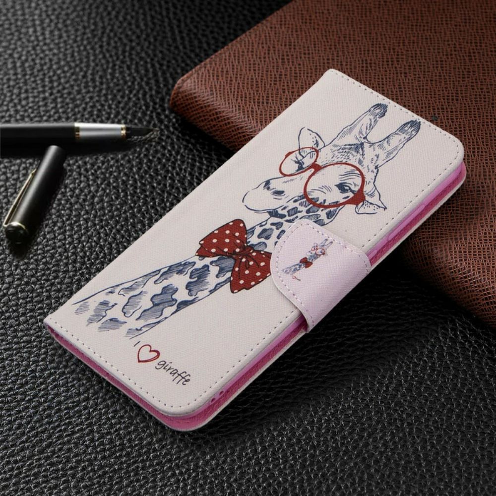 Lederhüllen Für Samsung Galaxy M11 Nerdige Giraffe