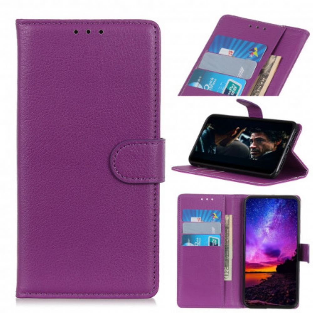 Lederhüllen Für Samsung Galaxy M11 Traditionelles Litschi-leder