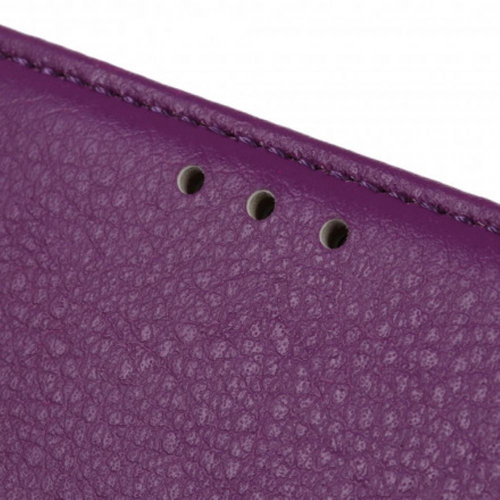 Lederhüllen Für Samsung Galaxy M11 Traditionelles Litschi-leder