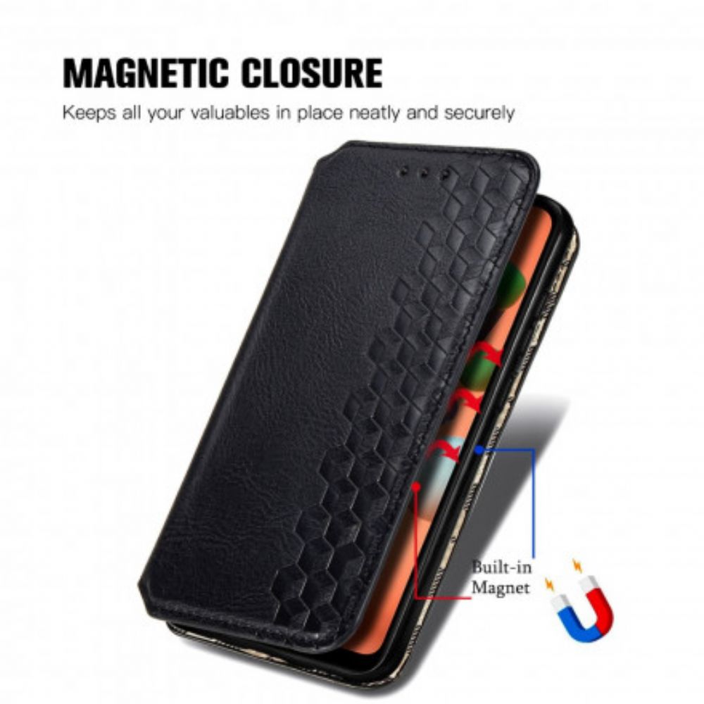 Schutzhülle Für Samsung Galaxy M11 Flip Case Ledereffekt Mit Rautenstruktur