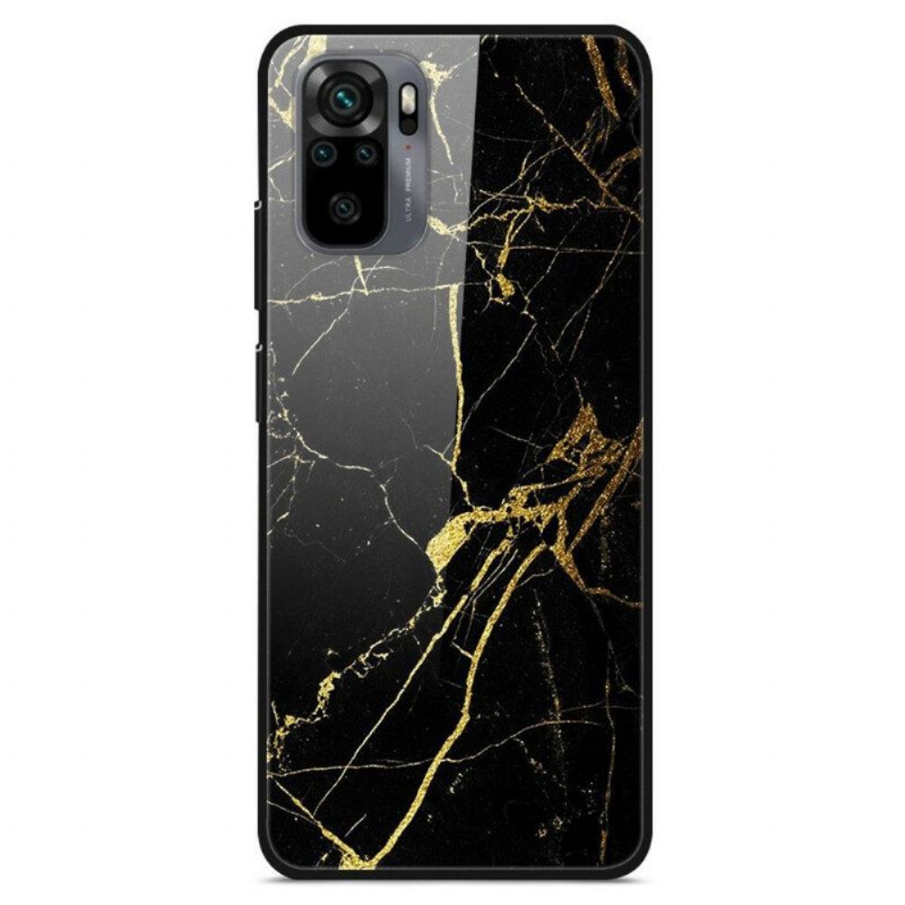 Handyhülle Für Poco M5s Supreme Marble Gehärtetes Glas