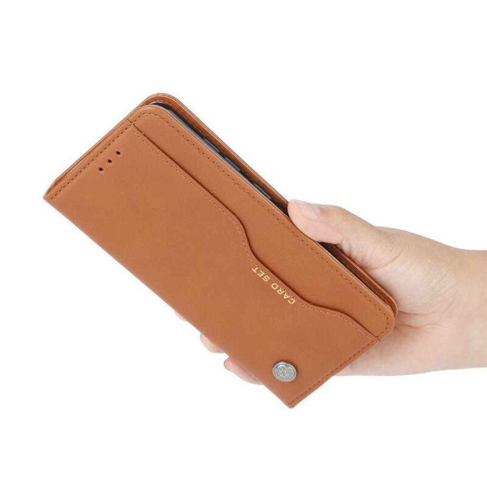 Schutzhülle Für Poco M5s Flip Case Kartenhalter Aus Kunstleder