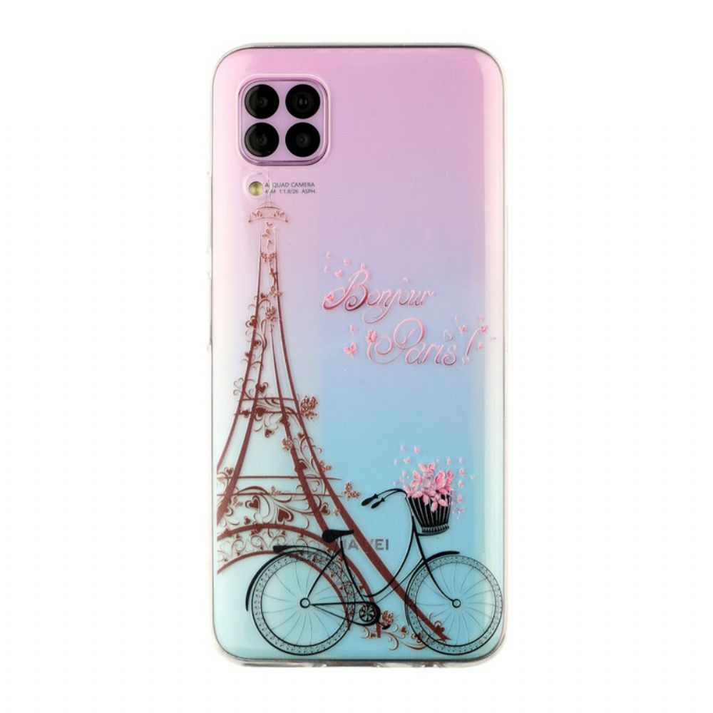 Handyhülle Für Huawei P40 Lite Transparentes Bonjour Paris