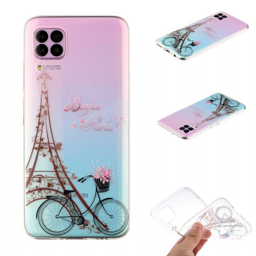 Handyhülle Für Huawei P40 Lite Transparentes Bonjour Paris