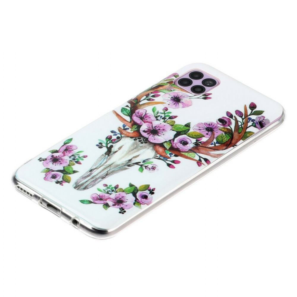 Hülle Für Huawei P40 Lite Fluoreszierender Blütenelch