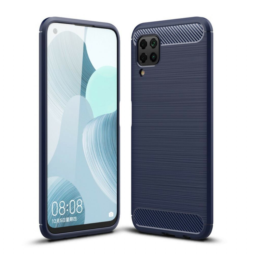 Hülle Für Huawei P40 Lite Gebürstete Kohlefaser