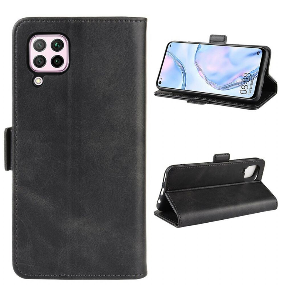 Lederhüllen Für Huawei P40 Lite Flip Case Doppelklappe