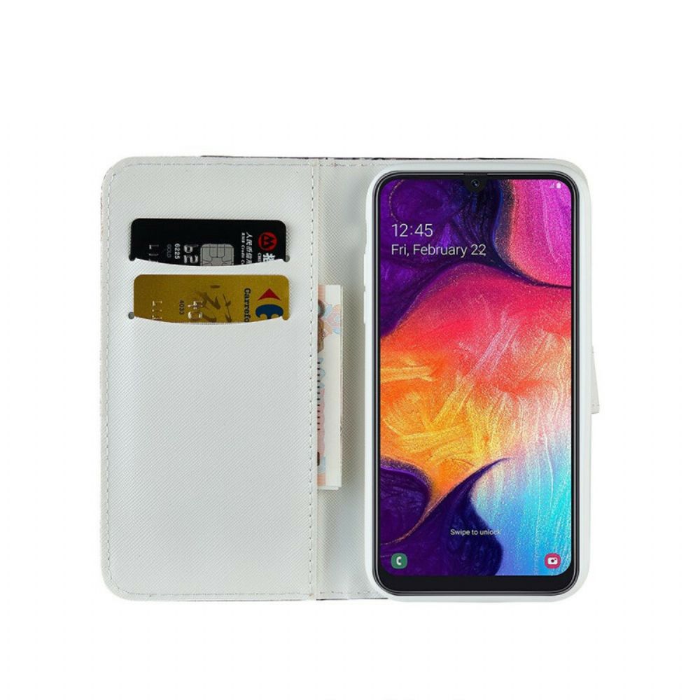 Flip Case Für Samsung Galaxy A30 / A20 Croc-diamanten