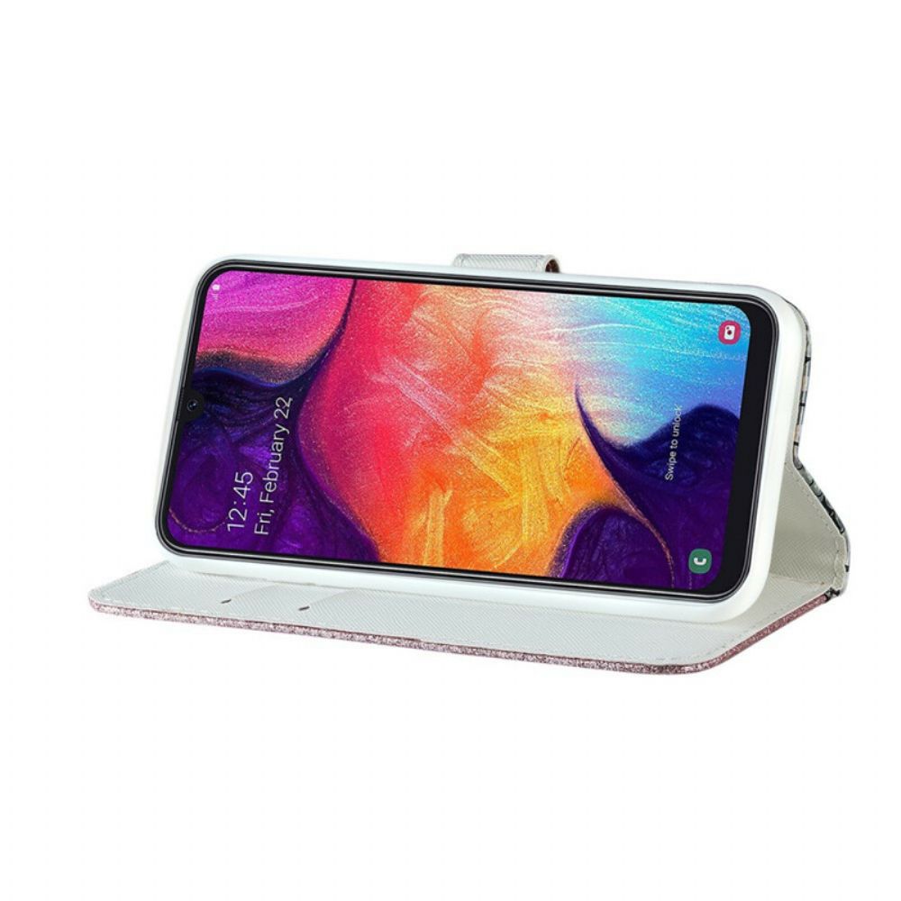 Flip Case Für Samsung Galaxy A30 / A20 Croc-diamanten