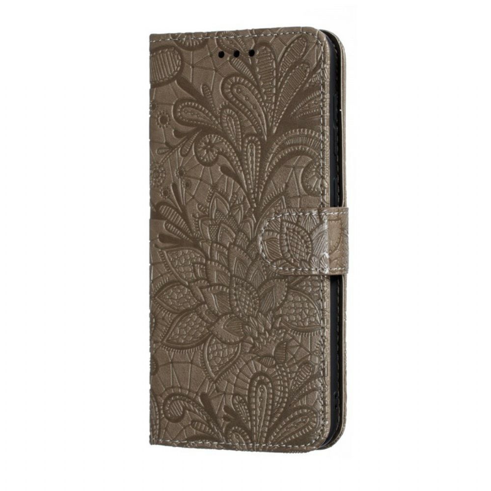 Flip Case Für Samsung Galaxy A30 / A20 Mit Kordel Stammes-riemenblumen
