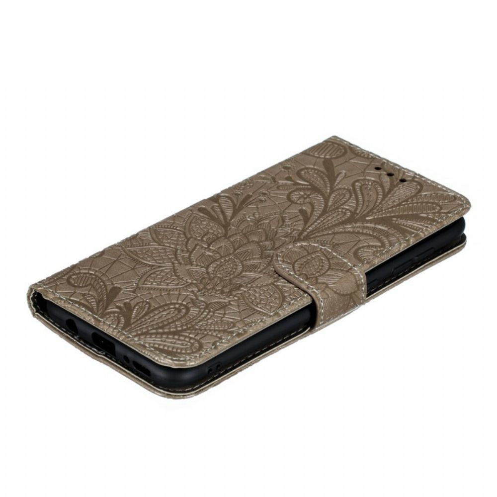 Flip Case Für Samsung Galaxy A30 / A20 Mit Kordel Stammes-riemenblumen