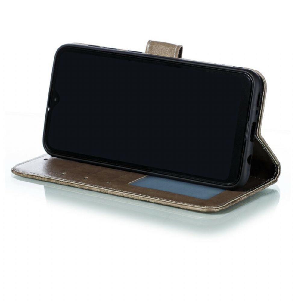 Flip Case Für Samsung Galaxy A30 / A20 Mit Kordel Stammes-riemenblumen