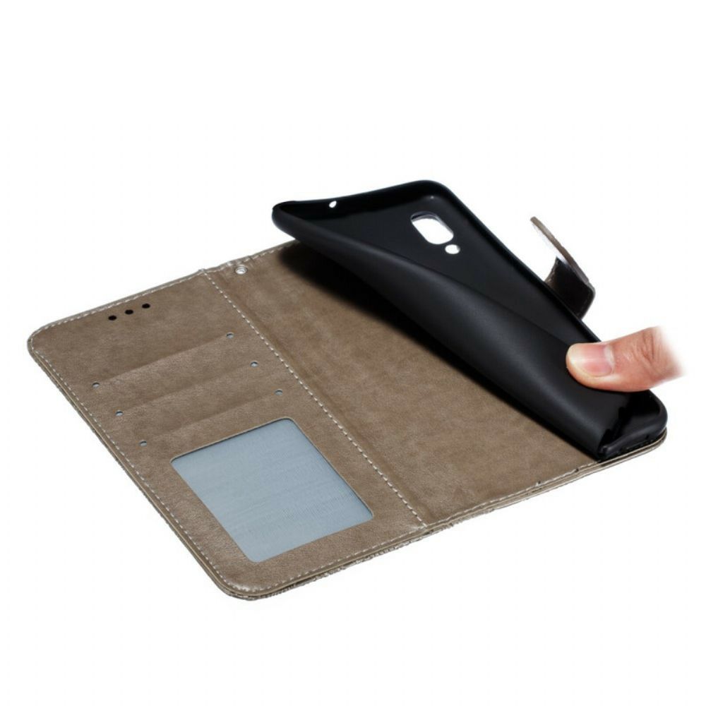 Flip Case Für Samsung Galaxy A30 / A20 Mit Kordel Stammes-riemenblumen