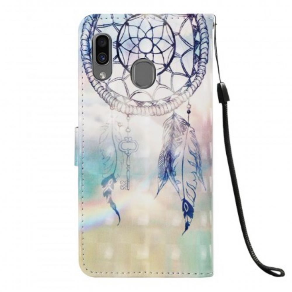 Flip Case Für Samsung Galaxy A30 / A20 Wasserfarbener Traumfänger