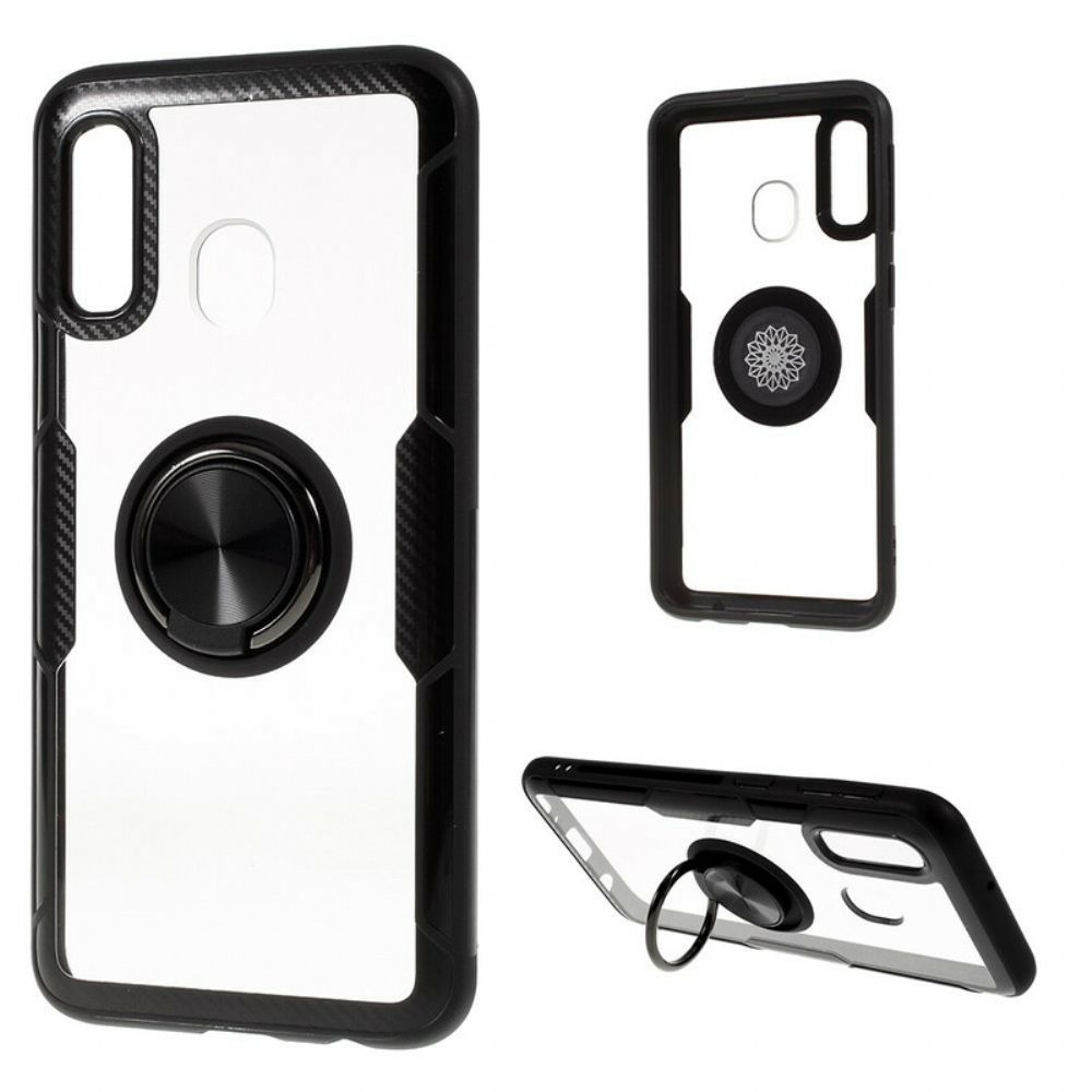 Hülle Für Samsung Galaxy A30 / A20 Transparent Mit Ring-unterstützung