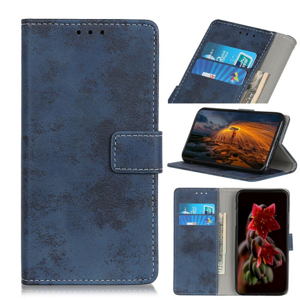 Flip Case Für OnePlus 8 Vintage-leder-effekt