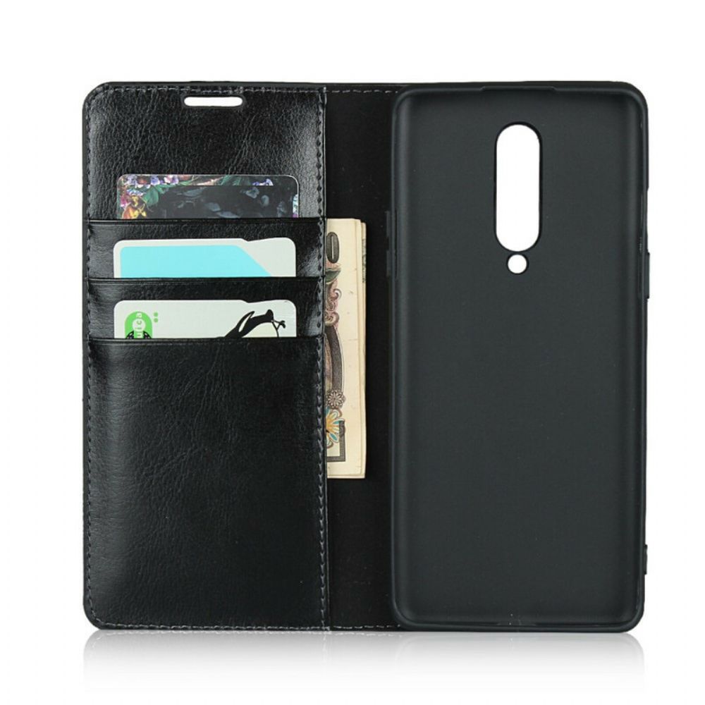 Schutzhülle Für OnePlus 8 Flip Case Echtes Leder