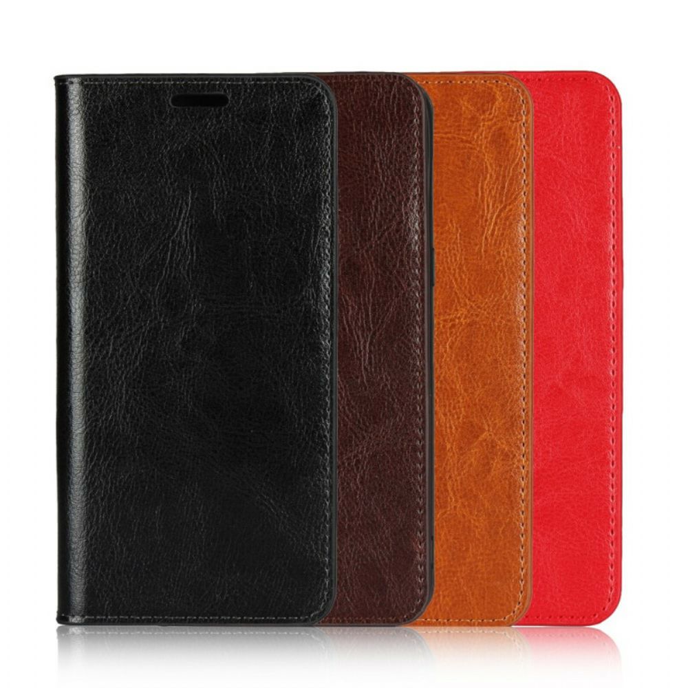 Schutzhülle Für OnePlus 8 Flip Case Echtes Leder
