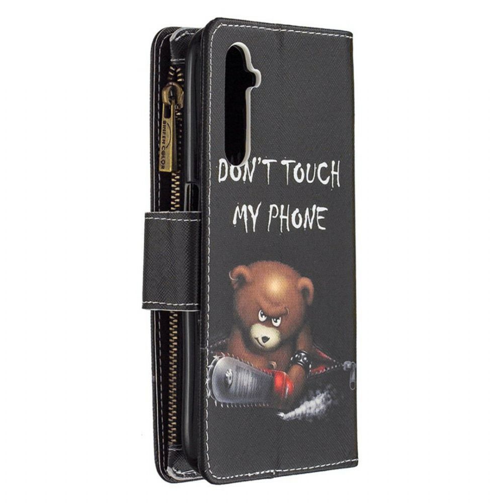 Flip Case Für Realme 6 Tasche Mit Reißverschluss