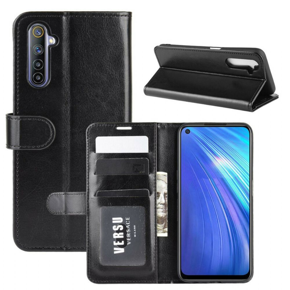 Lederhüllen Für Realme 6 Lederstruktur